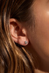 Estella Bartlett Doodle Knot Stud Silver Earrings